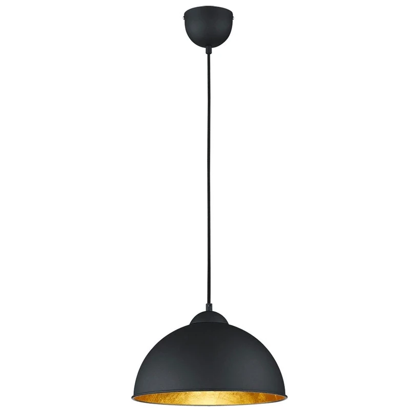Reality Leuchten Ceiling Light 1 x E27 Bulb Not Included, Diameter 31 cm Pendant Lamp Black
