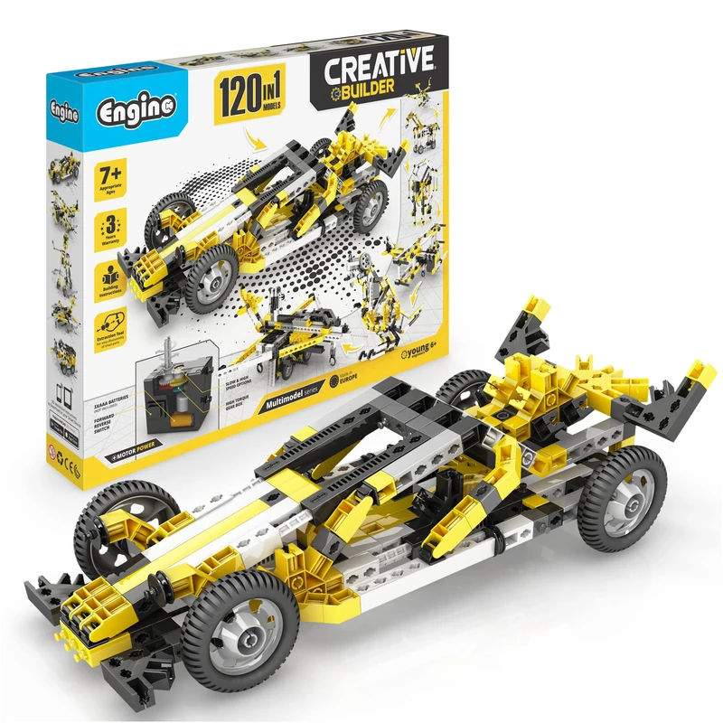Engino Inventor Toys - 120-In-One | Build 120 Motorized Models | A Mega Creative Stem Engineering Kit
