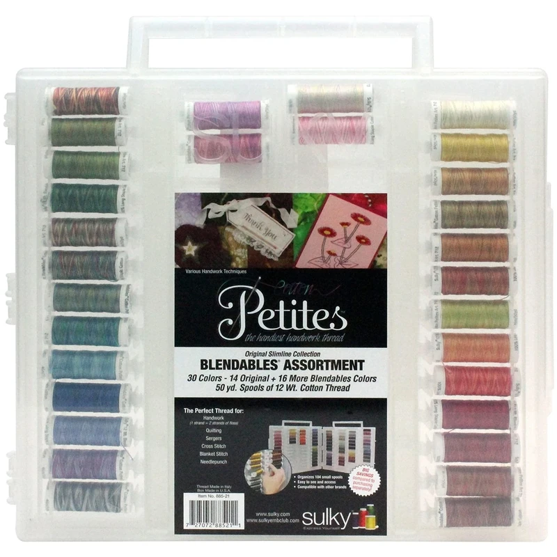 Sulky Cotton Petites Slimline Blendables Assortment-12Wt Cotton