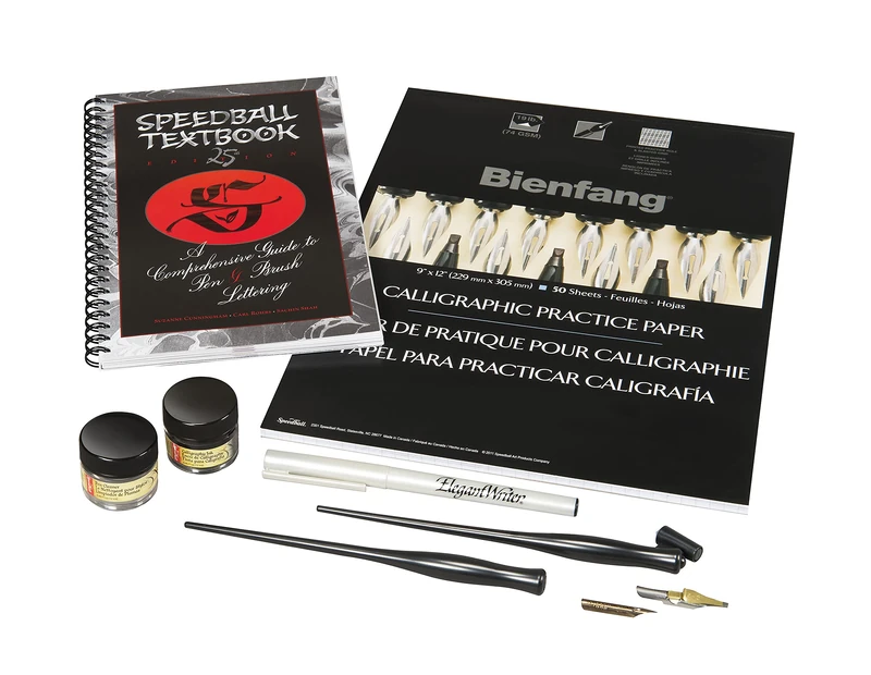 Speedball Complete Calligraphy Kit, Pen Holders, Nibs, Ink, Paper, Elegant Writer, Calligraphy Gift, Calligraphy, Writing, Lettering, Art, Craft, Artists, Hobbyists, Enthusiasts