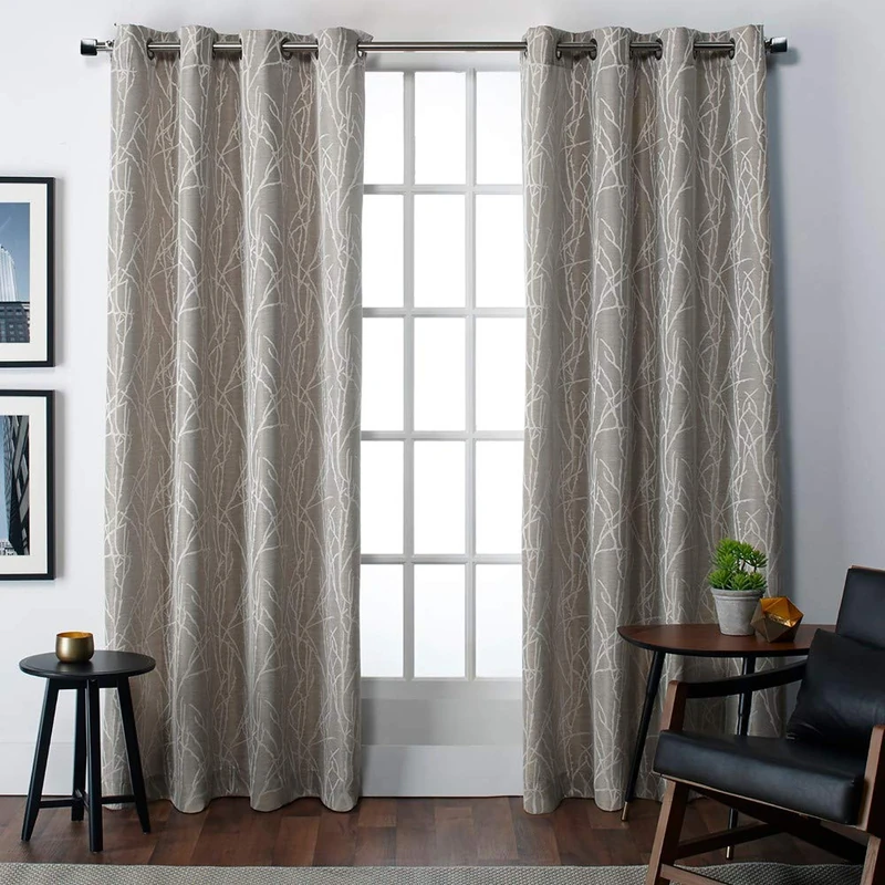 Exclusive Home Curtains Finesse Grommet Top Panel Pair, Natural, 54x96, 2 Piece