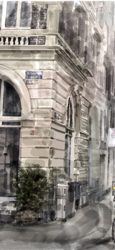 PeelitStickit Art Drawing, Buildings and Cities Wallpaper Design, Wall Mural ID-015, vinyl