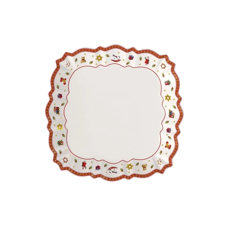 Villeroy & Boch – Toy's Delight Serving Platter Red and White, Microwave Safe, Christmas, Table, Plate, Serving Tray, Platter, Large, Food, Premium Porcelain