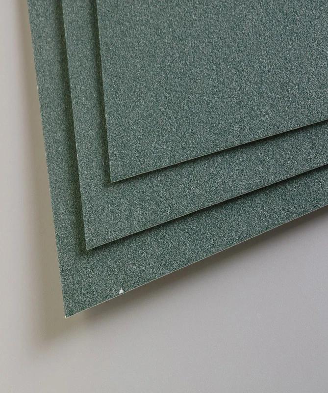 Clairefontaine - Ref 96168C - Pastelmat Card Sheets (Pack of 5 Sheets) - 360gsm Card - 50 x 70cm - Dark Green Colour - Specially Formulated For Use With Pastels
