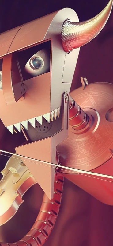 PeelitStickit Devil Robot, vinyl - Image 1