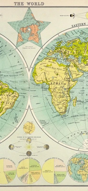 PeelitStickit Earth, World Wallpaper, Wall Mural ID-002, vinyl