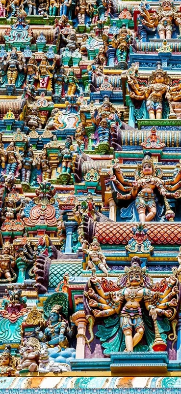 PeelitStickit Hindu Temple, Wallpaper Design, Wall Mural ID-015, vinyl - Image 1