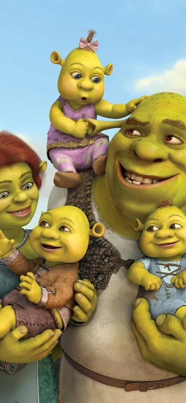 PeelitStickit 60 Width x 130 cm Height Shrek And Fiona's Babies Vinyl Wall Mural - Image 1