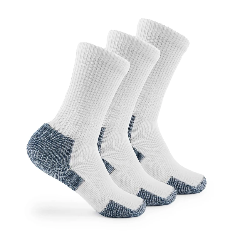 Thorlos Men's Xj Running Socks - White/Navy (3 Pair Pack)