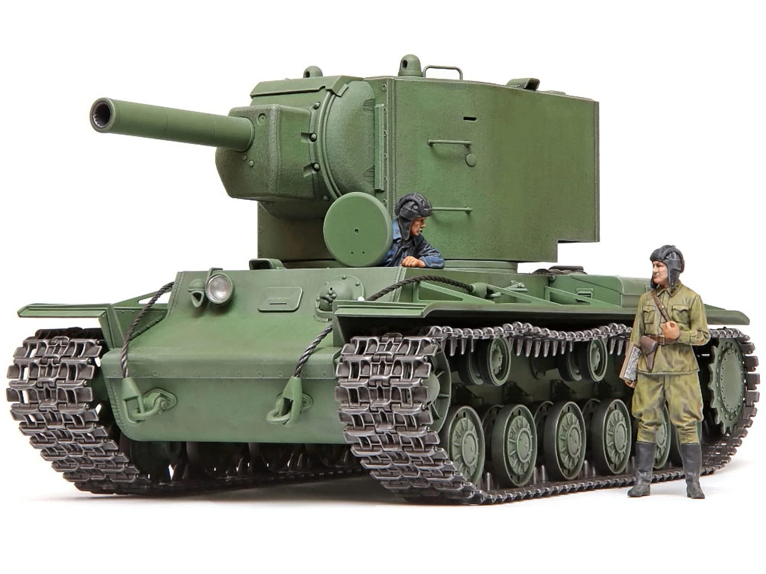 TAMIYA 35375 1:35 Rus. Sw. Pz. KV-2 Giant 152 mm Faithful Replica, Model Building, Plastic Kit, Crafts, Hobby, Gluing, Model Kit, Assembly, Unpainted, Multi-Coloured