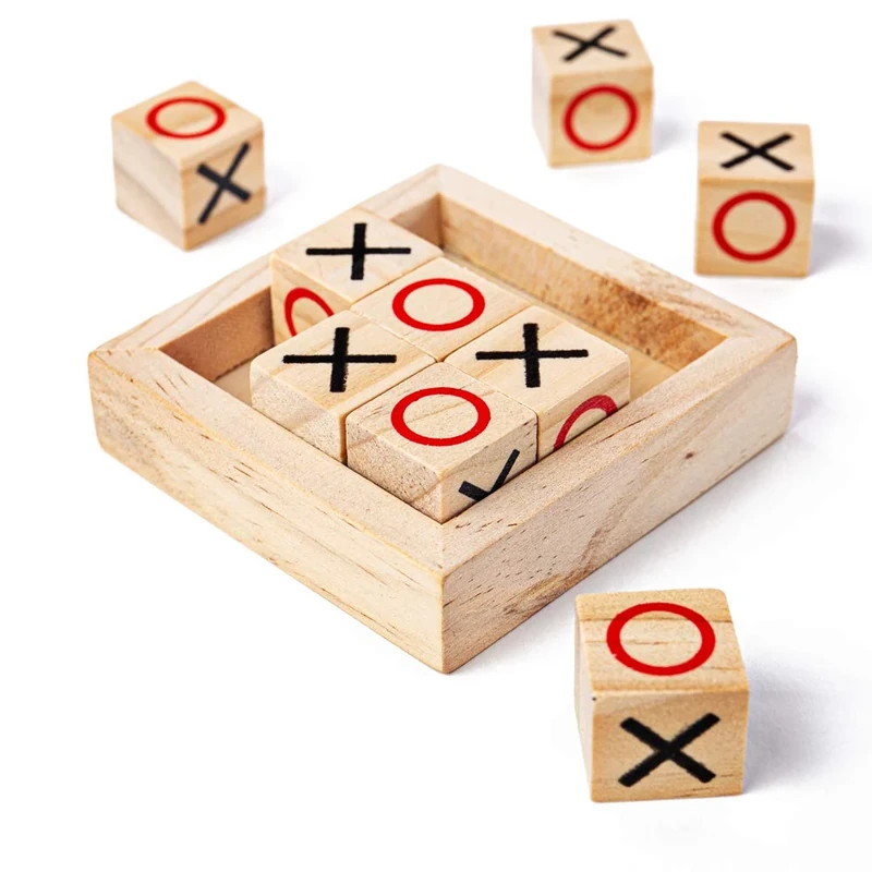 Bigjigs Toys Mini Noughts and Crosses Game - Travel-Friendly Tic Tac Toe, Travel, Board For Families, Kids, Pocket Money Toys