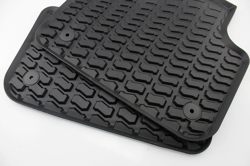 Audi 4 M0061511041 Rubber Floor Mats Rear Black (Pack of 2)