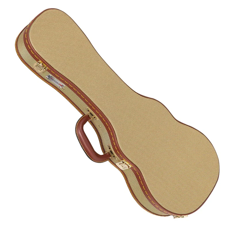 Kinsman Concert Deluxe Ukulele Wooden Case with Tweed Covering