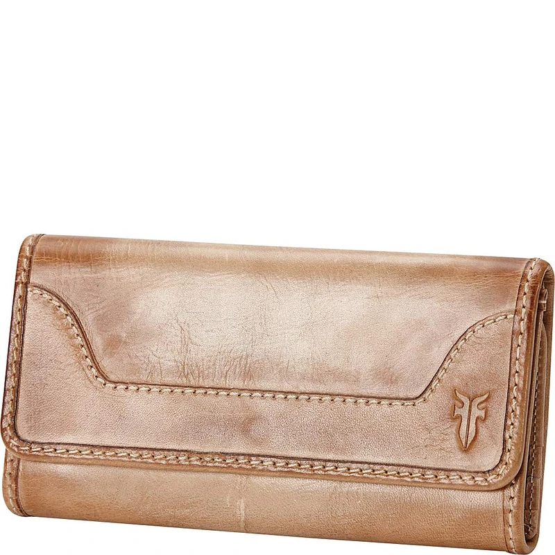 FRYE Melissa Continental Snap Leather Wallet, Beige (Beige) - DB139