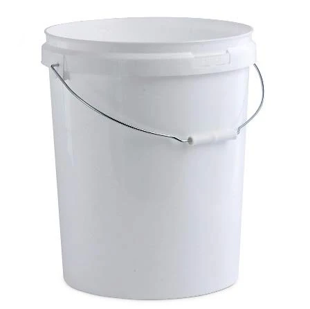 3 X 25 LITRE PLASTIC BUCKETS WITH LID & METAL HANDLE ARM, DURABLE, GLOSSED, HARD WEARING BUCKET