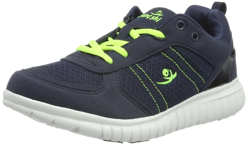 chung shi Unisex Kids Duxfree Nassau Junior Sports shoes mit Schnürsenkel, Navy/Lime, 39 EU - Image 1