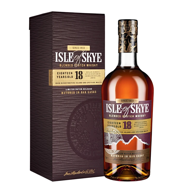 Isle of Skye 18 Year Old | Blended Scotch Whisky | 70cl 40% ABV | With Gift Box | Matured in Oak Casks | Warming Spice and Tropical Fruit Flavours | Ideal for Gifting