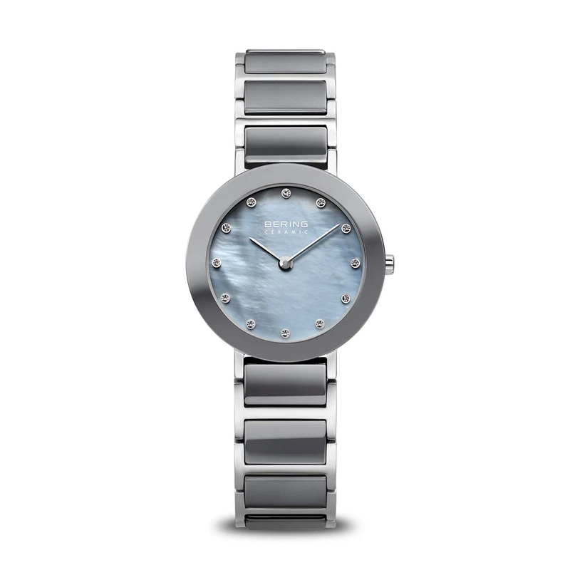 BERING Women Analog Quartz ceramic collection Watch with stainless steel/Ceramic Strap and Sapphire Crystal 11429-789