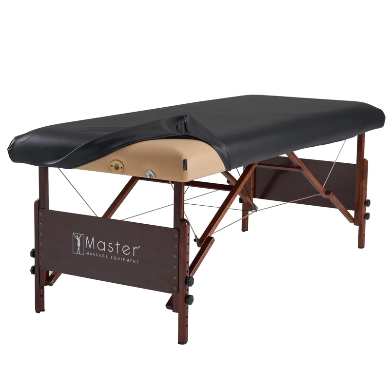 Master Massage Wipe-clean protective cover made of PU leather for Olreich massage table, Black