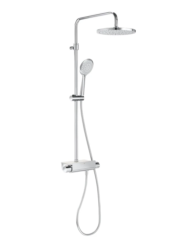 Roca Deck a5 a9788 °C00 Thermostatic Shower Column - T Round Chrome