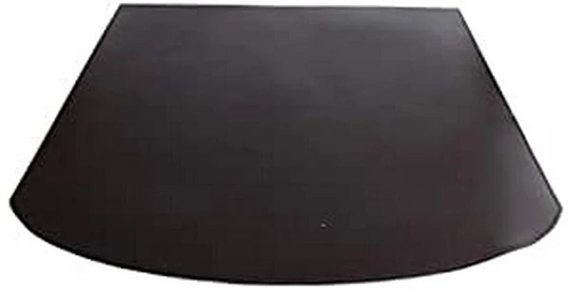 Gavemo Tasto: Carpet Fireproof Black Faux Leather, Rug for Fireplace, Stove Protection, One Size