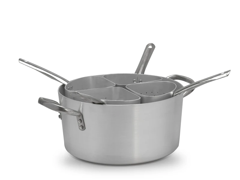 Pardini Casserole with 4 Pasta Colanders, Aluminum, Grey, 36 cm - Image 1