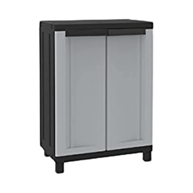 Terry, Twist Black 680, 2 Door Cabinet, 1 Internal Shelf - 68x39x91.5 cm