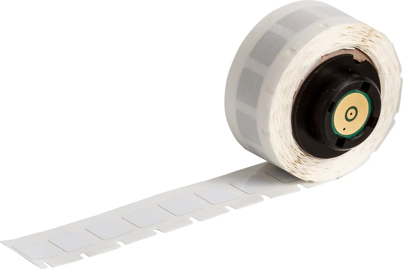 Brady PTL-3-727 Label, High Temperature Polyimide, 0.375" W x 0.375" H (9.530 mm W x 9.530 mm H), White (Pack of 500)