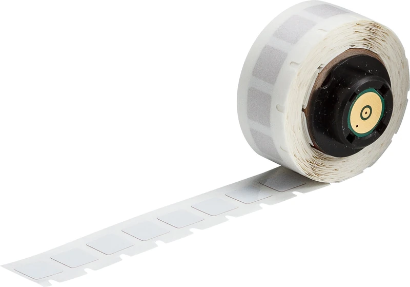 Brady PTL-4-727 Label, High Temperature Polyimide, 0.400" W x 0.400" H (10.160 mm W x 10.160 mm H), White (Pack of 500)