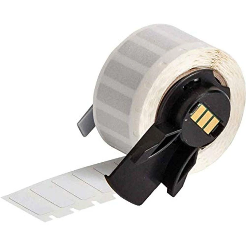 Brady PTL-10-718 B-718 Label, Static Dissipative Polyimide, Gloss, 0.250" H x 0.750" W, White, 750/Roll (Pack of 750) - Image 1