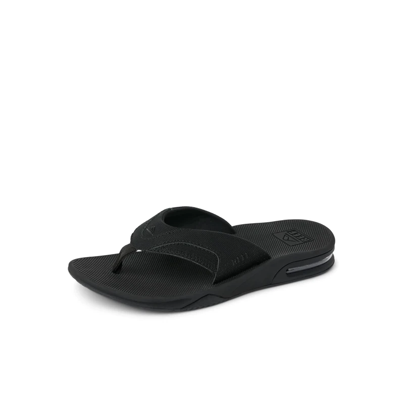 Reef Boys' Fanning Flip Flops, Black ALB), 3 UK Black All Black Alb