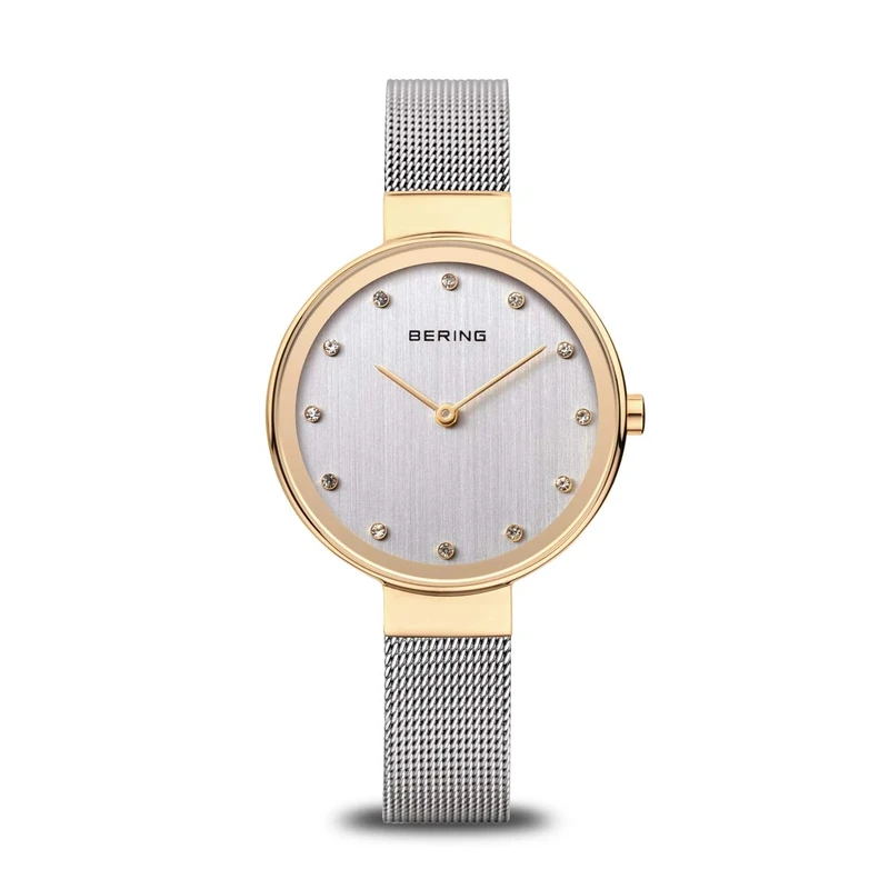 BERING Women Analog Quartz Classic Collection Watch with stainless steel Strap and Sapphire Crystal 12034-010