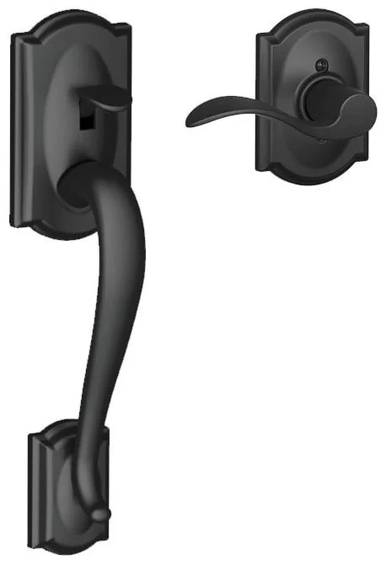 SCHLAGE FE285 622 Acc CAM RH Lower Half Handleset, Camelot Interior Trim, Matte Black
