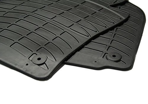Volkswagen 3C1061550041 Rubber Footmat with Front and Rear for Left Hand Drive, Black, Set of 4
