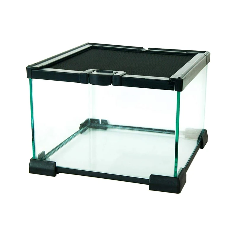 Komodo Nano Habitat with Secure Sliding Mesh Lid & Waterproof Raised Base Stackable for Hatchlings, Snakes & Amphibians - Image 1