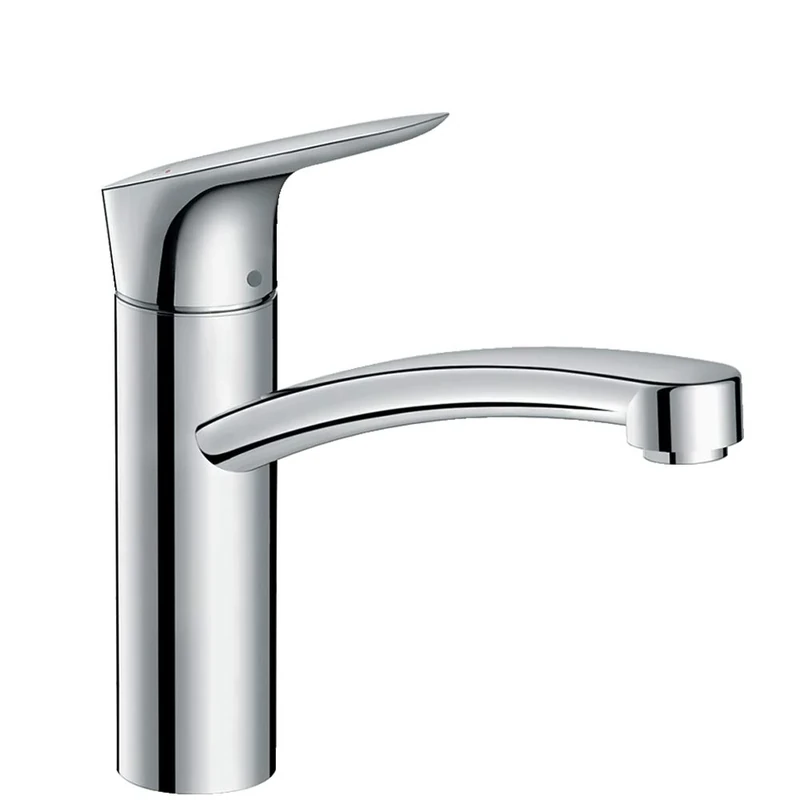 hansgrohe Logis kitchen tap 160 mm high with 360° swivel spout, CoolStart energy saving function and reduced flow rate, chrome 71839000