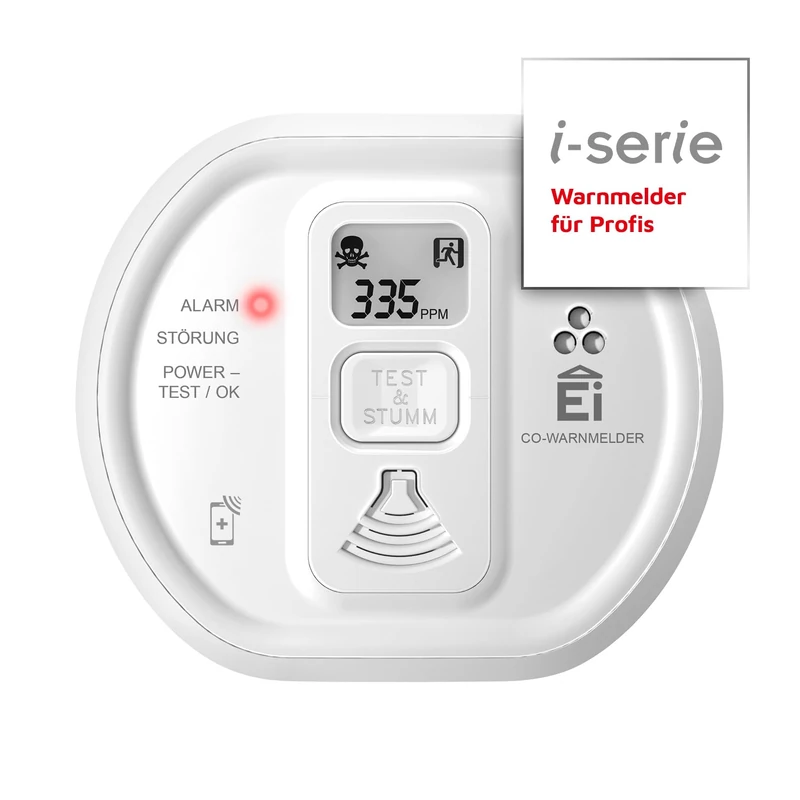 Ei Electronics Professional Ei208iDW Carbon Monoxide Detector, i-Series CO Detector with AudioLINK Function for Instant Data Reading, LCD Display and Battery for 10 Years, Optional Wireless