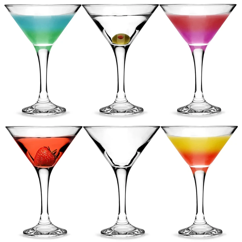 bar@drinkstuff Essence Cocktail Glasses 175ml / 6oz - Case of 24 - Classic V Shaped Martini Glasses for Serving Cocktails