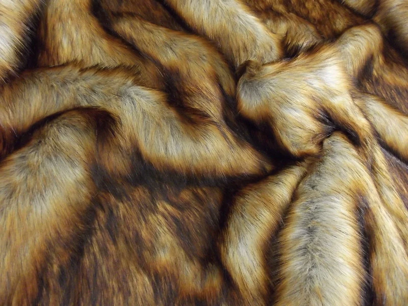 Super Luxury Faux Fur Fabric Material - Long Pile Reynard Fox, 1mtr - 150cm x 100cm