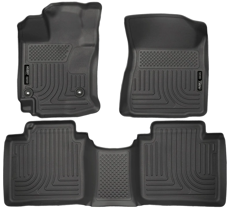 Husky Liners - 98661 Fits 2015 Toyota Venza Weatherbeater Front 2nd Seat Car Floor Mats, Car Mats Black