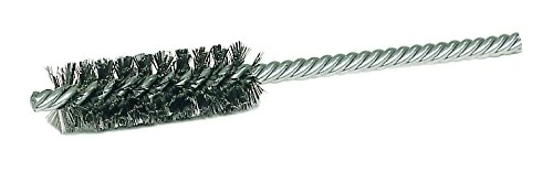Weiler 21115 Power Tube Brush, Double Stem/Double Spiral, 1", 0.104" Steel Wire Fill, 2-1/2" Length Pack of 10