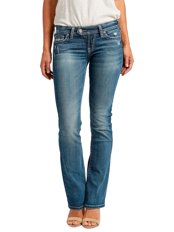 Silver Jeans Women's Tuesday Low Rise Slim Bootcut Jean, Indigo, 25x31
