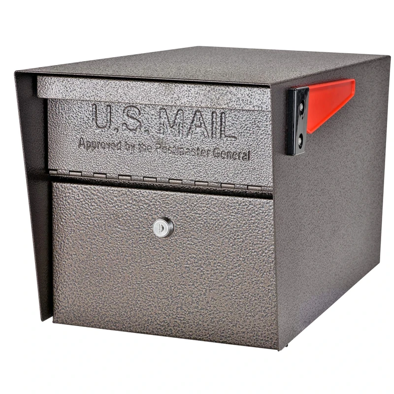 Mail Boss 7508 Curbside Mail Manager Locking Security Mailbox, Bronze