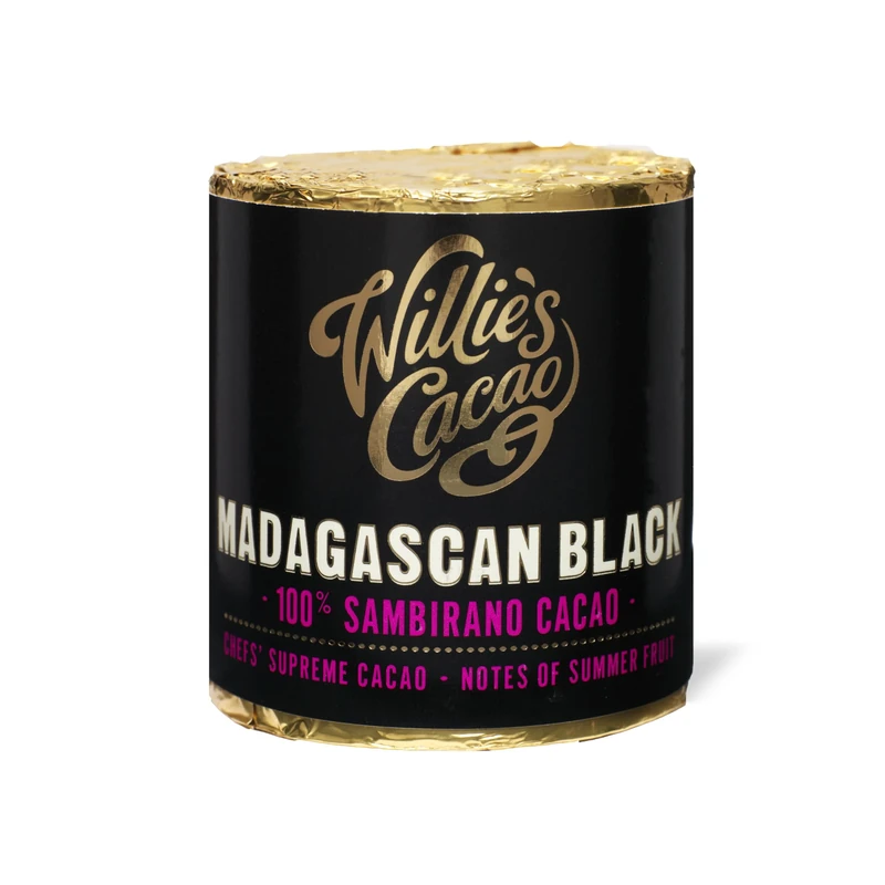 Willie's Cacao - 100% Cacao - Madagascan Black 100% Sambirano cacao - 180g x 6 - Summer fruit notes - For cooking, baking, drinks - Vegan & No Added Sugar