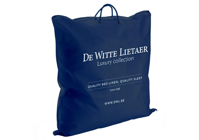 De Witte Lietaer Ducky Pillow, Percale Cover, Filling 1000 g Down 50% Feather, 100% Cotton, White, 60 x 60 cm