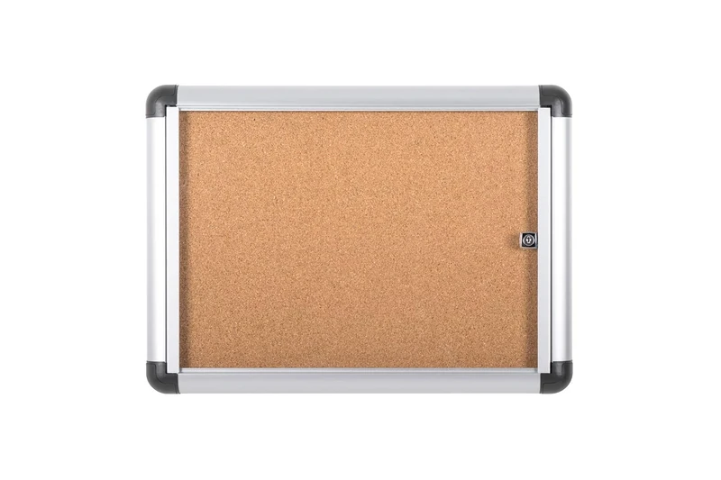 Bi-Office Display Case Enclore Extra, Cork Surface, Acrylic Door, Aluminium Frame, 51.3 x 37.3 cm (2X A4)