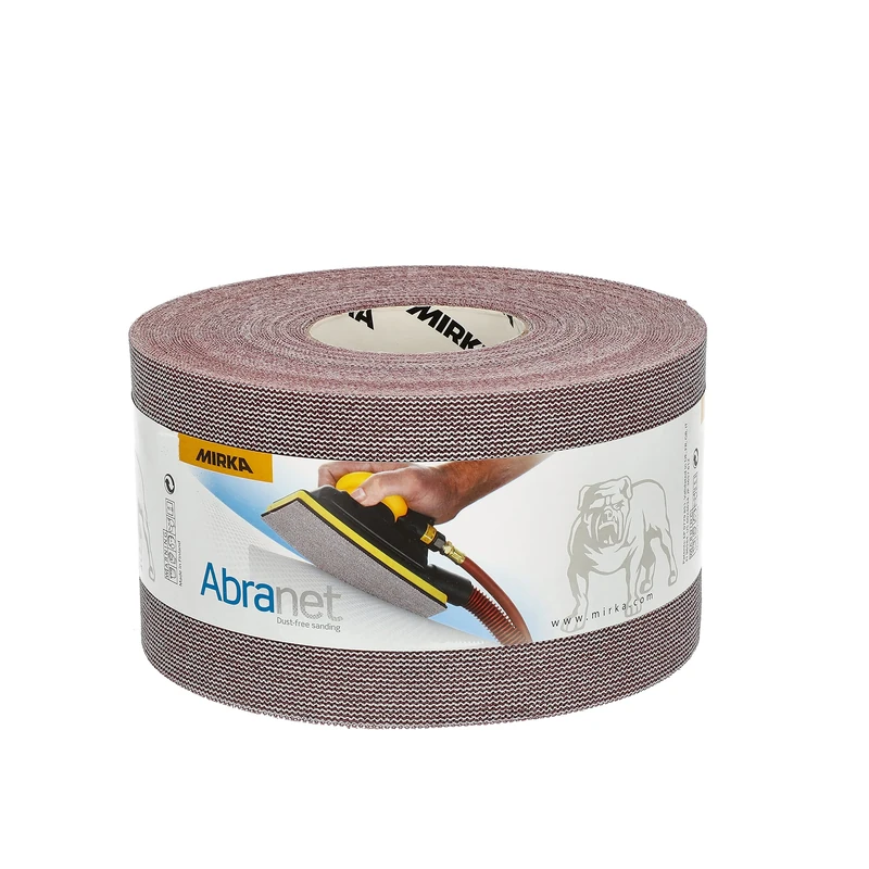 Mirka Abranet net abrasive roll 115 mm x 25 m Hook & loop/grit P80 / 1 roll/for sanding wood, filler, varnish, plastic / 5454400180