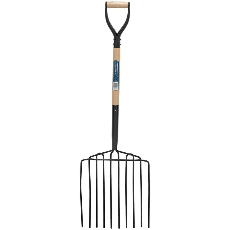 Draper 34227 10 Prong Potato Fork with Wood Shaft and MYD Handle