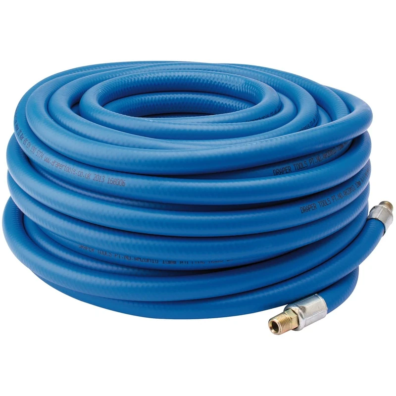 Draper 38338 PVC Air Line Hose, 1/4" BSP, 10mm Bore, 20m Length, Blue