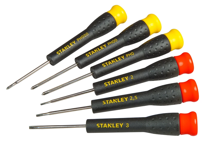 STANLEY STHT0-62632 Set 6 Fixed Screwdrivers for DIYers & Professionals, Made for Repair and Installation tasks, 6-piece Set